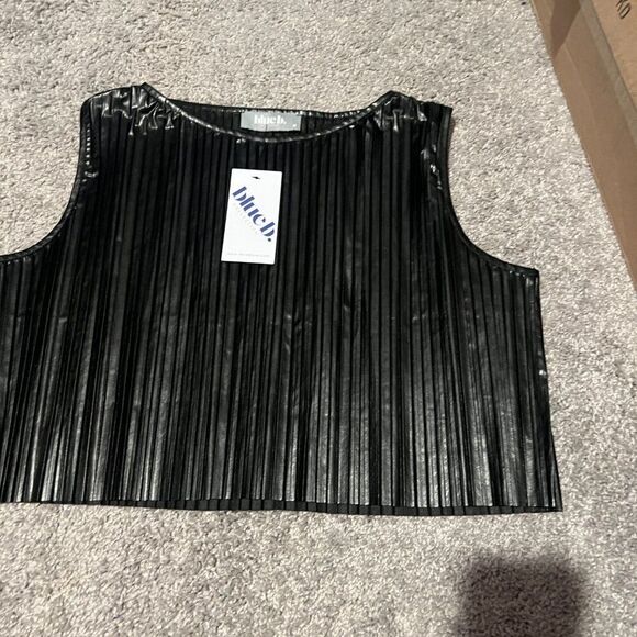 NWT Blue B black crop top M - Picture 2 of 7